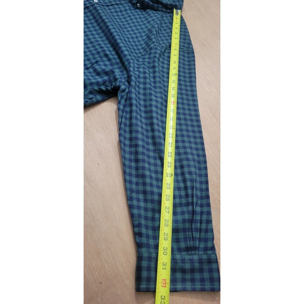 Brooks Brothers Checkered Button Down Shirt Size 3XL Mens Green & Blue - Picture 10 of 10